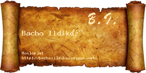 Bacho Ildikó névjegykártya